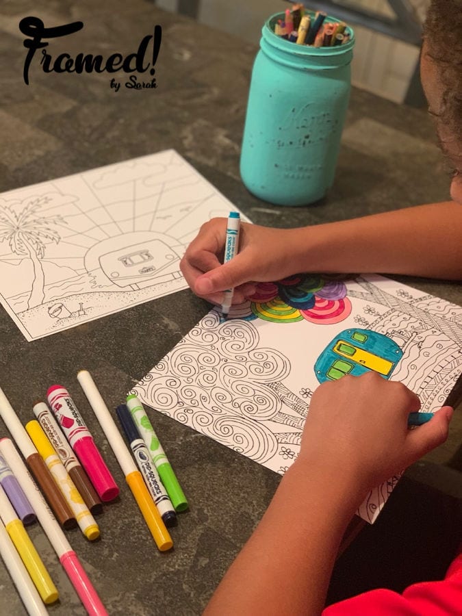 Framed! Summer Travel Kids Box coloring pages