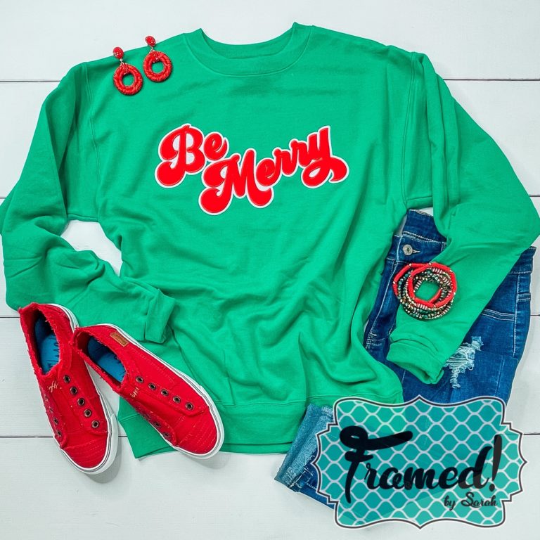 Be Merry Chenille Patch Sweatshirt