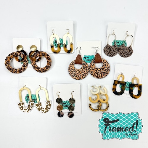 Leopard and Tortoise Earrings collection