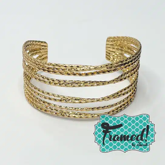 Gold Textured Cuff Bracelet