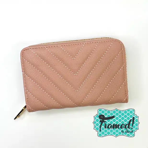 Nola Quilted Wallet in Blush