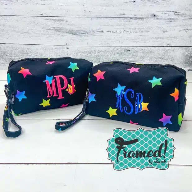 Multi-Star Canvas Cosmetic Bags