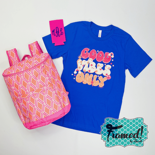 Good Vibes Only Bundle - Tee, backpack, and coozie