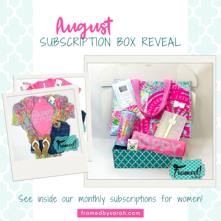 August 2024 Monogram box and Tshirt club tee polaroid pics "August Subscription Reveal"