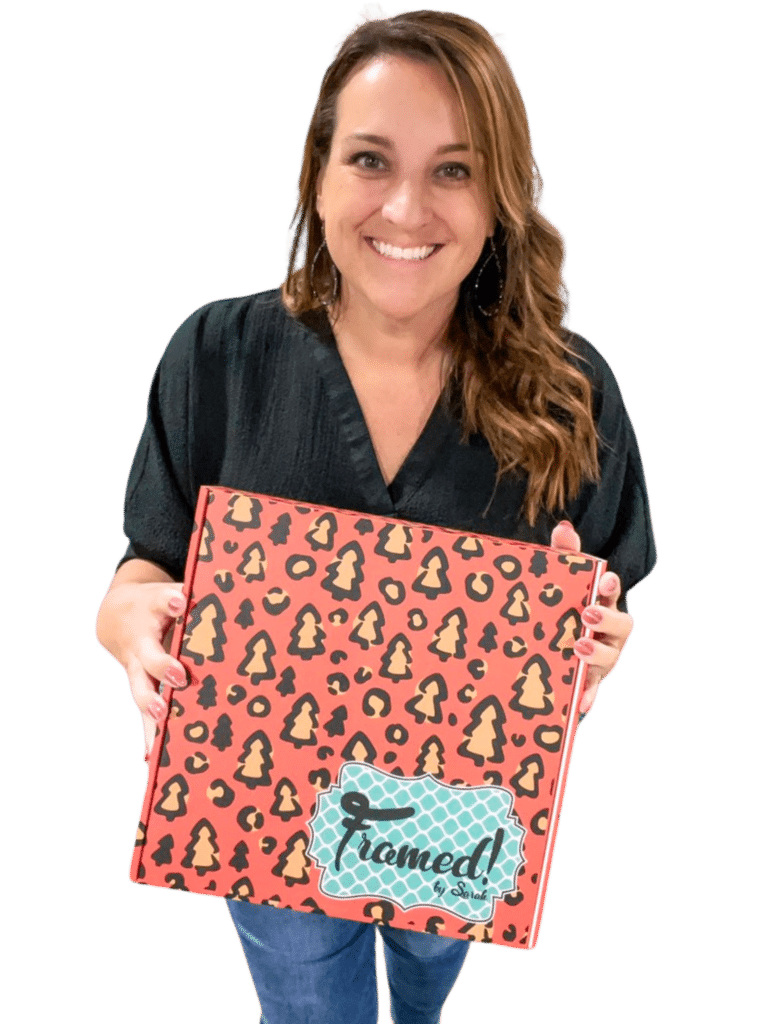 Sarah Williams holding Holiday Gift Box